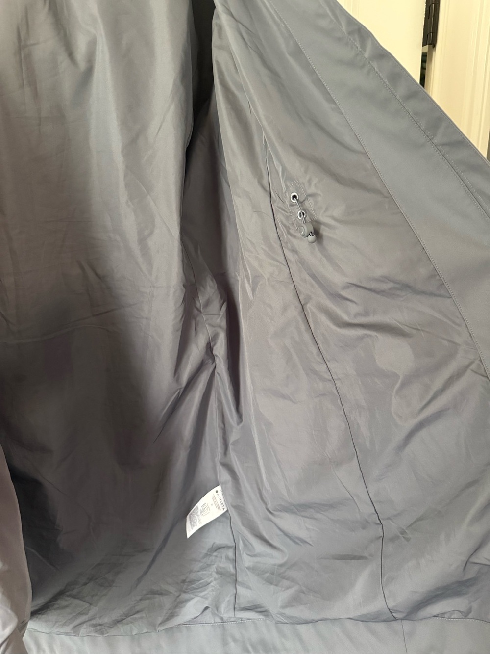 Athleta Slate Gray Hooded Rain Trench - Picture 8 of 8